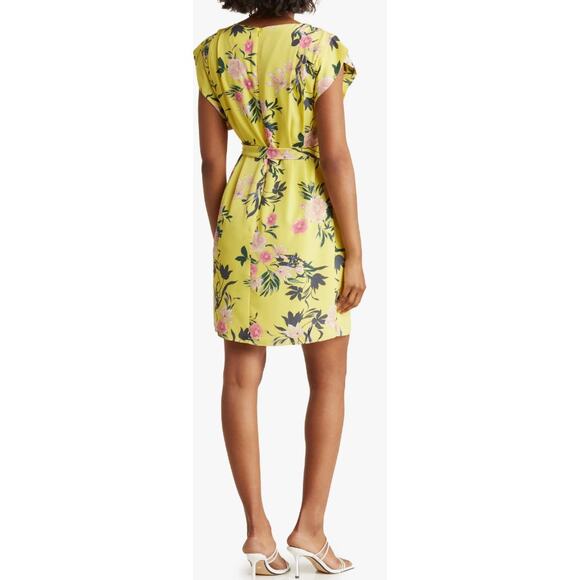 New ~ ELIZA J ~ Spring Floral Cap Sleeve A-Line Dress Size 4 - Picture 2 of 9